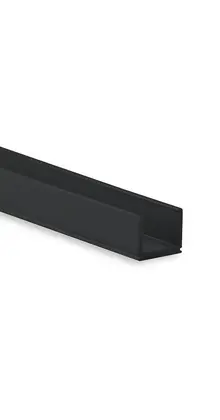 Zwart extra smal LED profiel met klikafdekking 7 mm x 7,8 mm - SLIM06ZWART