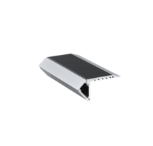 Zwart LED trapprofiel met klikafdekking 58,9mm x 27,5mm – B12ZWART
