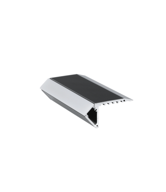 Zwart LED trapprofiel met klikafdekking 58,9mm x 27,5mm – B12ZWART