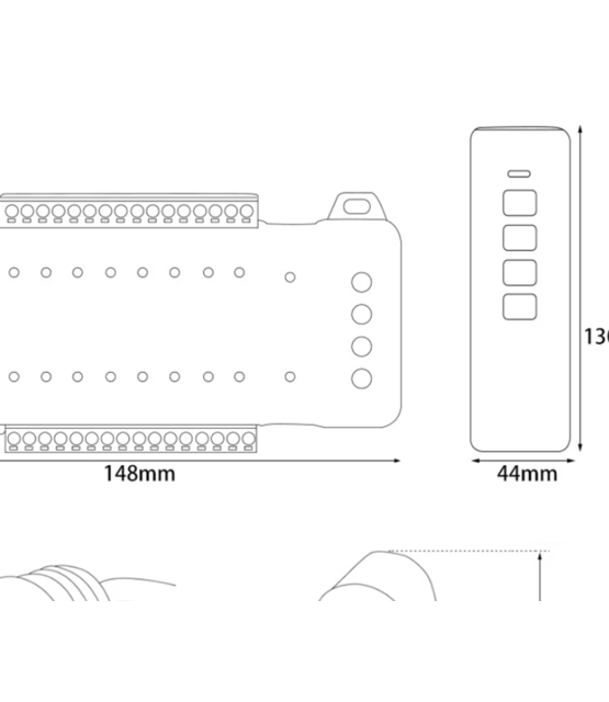 Professionele LED traptrede aansturing met afstandsbediening - tot 16 treden - complete controller kit