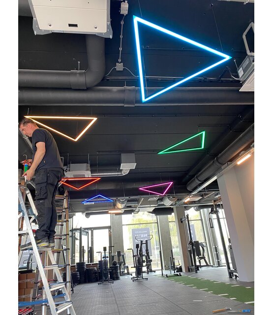 Driehoek LED profiel koppelstuk 60 graden - XL11ZWART