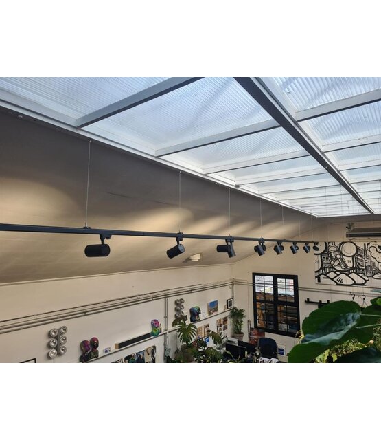 3- fase instelbare kleur temperatuur Trackspot Instelbaar, zwart, Railspot 10 watt