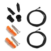 Kabel ophangsysteem voor LED profiel, 318ALU, 318WIT, 318ZWART,XL304ALU, XL306ALU, XL306WIT, XL08ZWART, XL340ALU, XL340WIT, XL340ZWART- kabels voor LED profiel - ALU