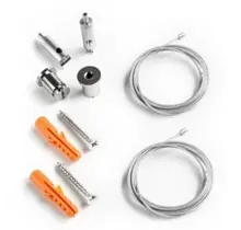 Kabel ophangsysteem voor LED profiel, 318ALU, 318WIT, 318ZWART,XL304ALU, XL306ALU, XL306WIT, XL08ZWART, XL340ALU, XL340WIT, XL340ZWART- kabels voor LED profiel - ALU