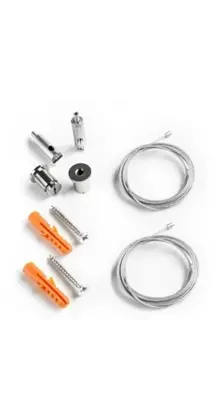 Kabel ophangsysteem voor LED profiel, 318ALU, 318WIT, 318ZWART,XL304ALU, XL306ALU, XL306WIT, XL08ZWART, XL340ALU, XL340WIT, XL340ZWART- kabels voor LED profiel - ALU