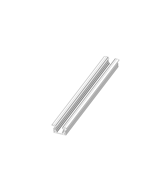 Mini inbouw LED rails vierkante vitrine trackrail - MD3 ALU INBOUW