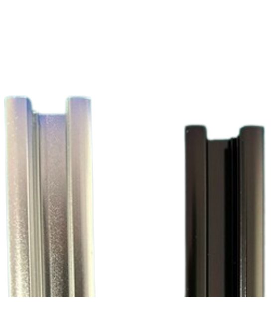 Mini inbouw LED rails vierkante vitrine trackrail - MD3 ZWART INBOUW