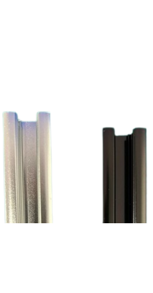 Mini inbouw LED rails vierkante vitrine trackrail - MD3 ALU INBOUW