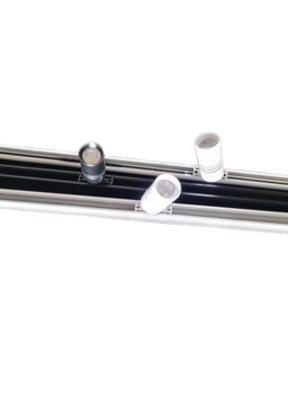 Mini LED rails ronde vitrine trackrail - MD3 ALU
