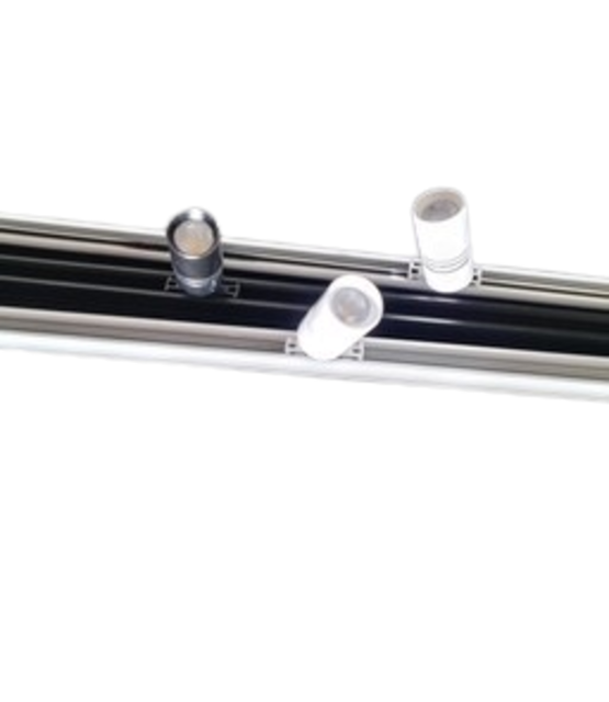 Mini LED rails vierkante vitrine trackrail - MD3 WIT