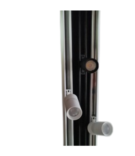 Mini LED rails vierkante vitrine trackrail - MD3 WIT