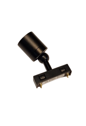 Mini LED Vitrine Spot - 1 watt - 2700 kelvin Extra Warm Wit - MAGBALL ZWART