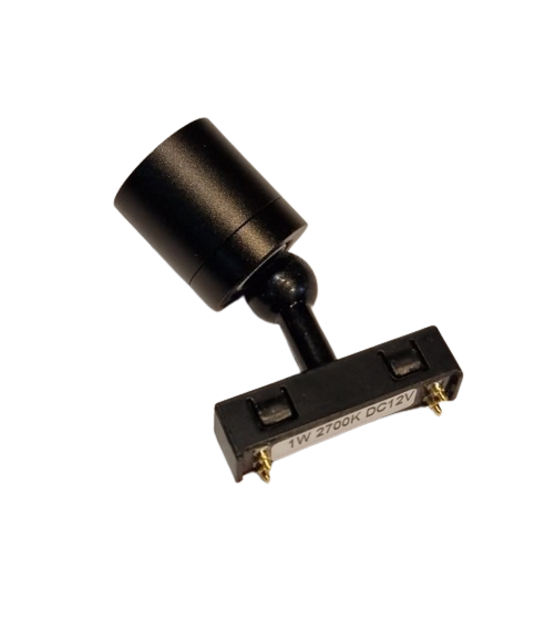 Mini LED Vitrine Spot - 1 watt - 2700 kelvin Extra Warm Wit - MAGBALL ZWART