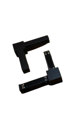 Hoekstuk 12 x 12 mm voor de ZWART vierkant trackrail