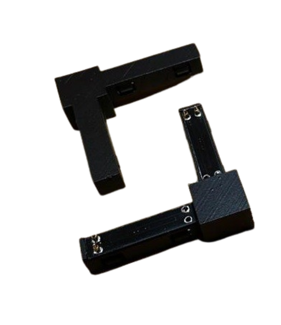 Hoekstuk 12 x 12 mm voor de ZWART vierkant trackrail