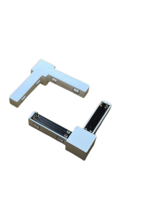 Hoekstuk 12 x 12 mm voor de WIT vierkant railtrack