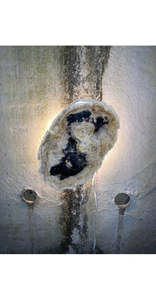 Versteend houten design lamp -  Dual White - 2700k - 6500k - #104