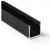 Zwart LED profiel 4 meter met afdekking 12 mm x 12 mm – SLIM200ZWART