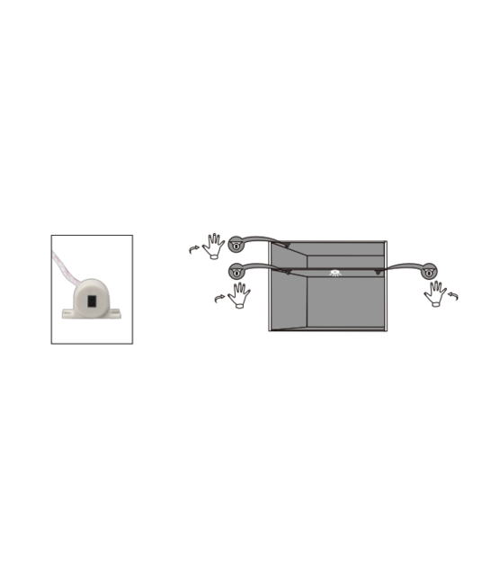 LED hand/deur controller inclusief 1 LED sensor d.m.v. deur openen – Sensor1213 - WIT
