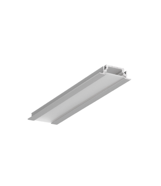 LED inbouw profiel met afdekking 24mm x 7mm - 208ALU