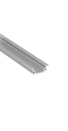 LED inbouw profiel met afdekking 24mm x 7mm - 208ALU