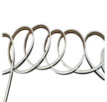 Zwarte Mini Neon Flex LED strip 24 volt 2700 kelvin extra warm wit 12W 980LM 4 x 8 mm IP65 – 3 meter