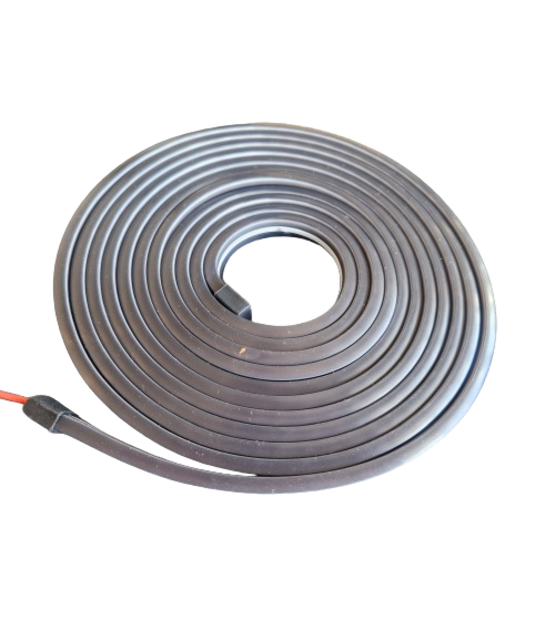 Zwarte Mini Neon Flex LED strip 24 volt 2700 kelvin extra warm wit 12W 980LM 4 x 8 mm IP65 – 3 meter