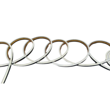 Zwarte Mini Neon Flex LED strip 24 volt 3000 kelvin warm wit 12W 980LM 4 x 8 mm IP65 – 3 meter