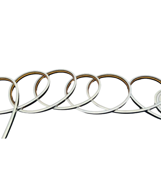 Zwarte Mini Neon Flex LED strip 24 volt 3000 kelvin warm wit 12W 980LM 4 x 8 mm IP65 – 3 meter