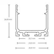 XL Zwart LED profiel met klikafdekking 26.79 mm x 26 mm XL06ZWART