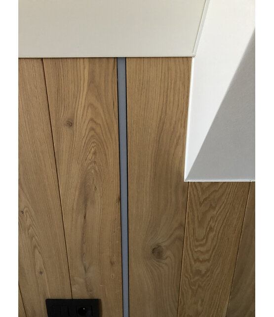 Zwart LED profiel met klikafdekking - 16,8mm x 13,01mm - 02ZWART