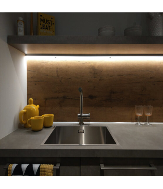 LED opbouw profiel met afdekking 20 mm x 20 mm - 318ALU