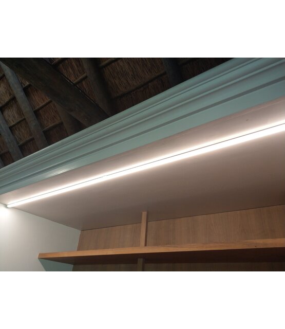 LED strip profiel 2 meter met ronde opaal klikafdekking 16,85mm x 2,01mm 16ALU