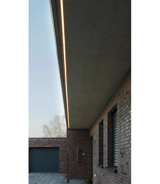 LED opbouw profiel met afdekking 20 mm x 20 mm - 318ALU