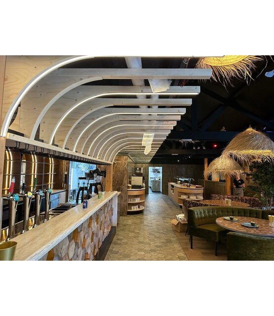 Buigbaar LED profiel met opaal klikafdekking 2 meter - F12ALU - 20 mm x 3,3 mm + afdekking keuze