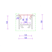 LED inbouw profiel inclusief klikafdekking 15mm x 15.69mm - 303ALU