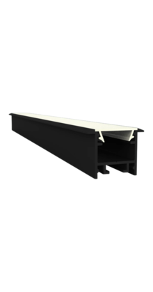 Zwart LED inbouw profiel inclusief klikafdekking 15mm x 15.69mm - 303ZWART