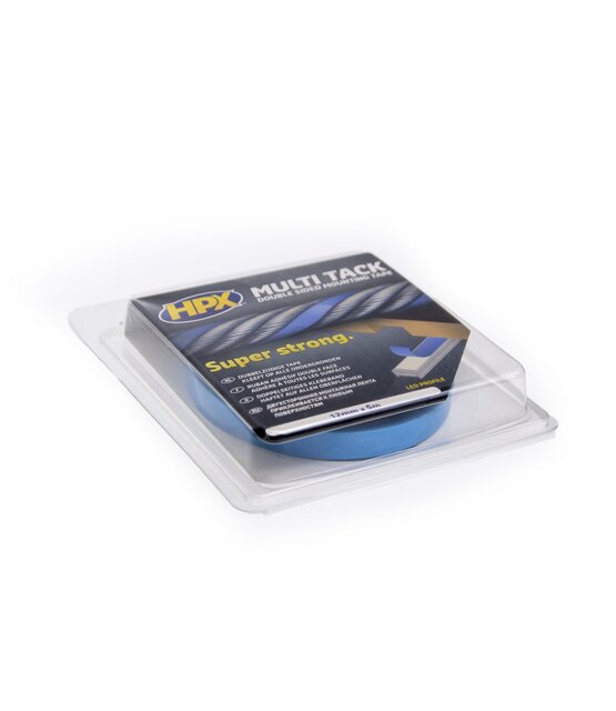 Dubbelzijdige LED profiel montage tape 12mm 25 meter huismerk blauw