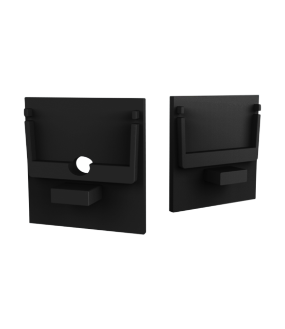 Eindkap  met kabeldoorvoer - XL306ZWART