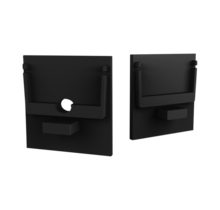 Eindkap  zonder kabeldoorvoer - XL306ZWART