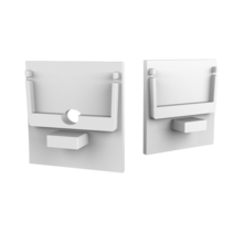 Eindkap  zonder kabeldoorvoer - XL306WIT