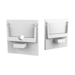 Eindkap  zonder kabeldoorvoer - XL306WIT