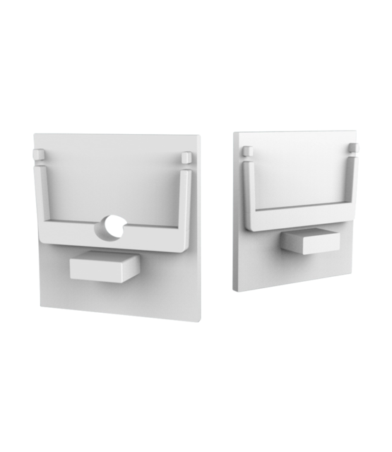 Eindkap  zonder kabeldoorvoer - XL306WIT