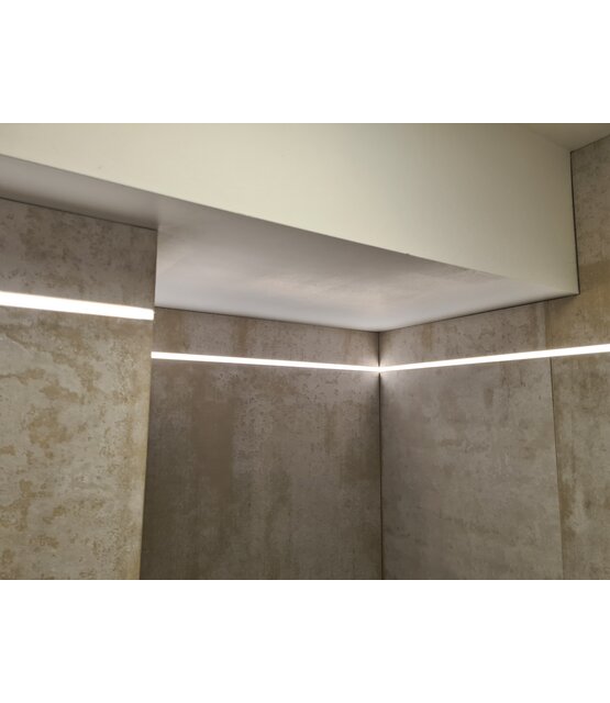 LED gipsplaat profiel met opaal klikafdekking 78 mm x 14,09 mm GIPS400
