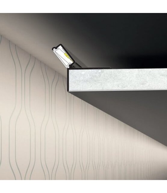 LED profiel gipsplaat plafond inclusief opaal klikafdekking 35.20 mm x 28,60 mm - PLAFOND12DOWN