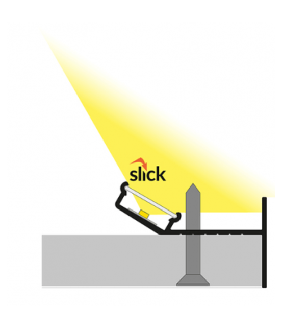 Wit LED profiel gipsplaat plafond inclusief opaal klikafdekking 37 mm x 25,90 mm - PLAFOND12UPWIT