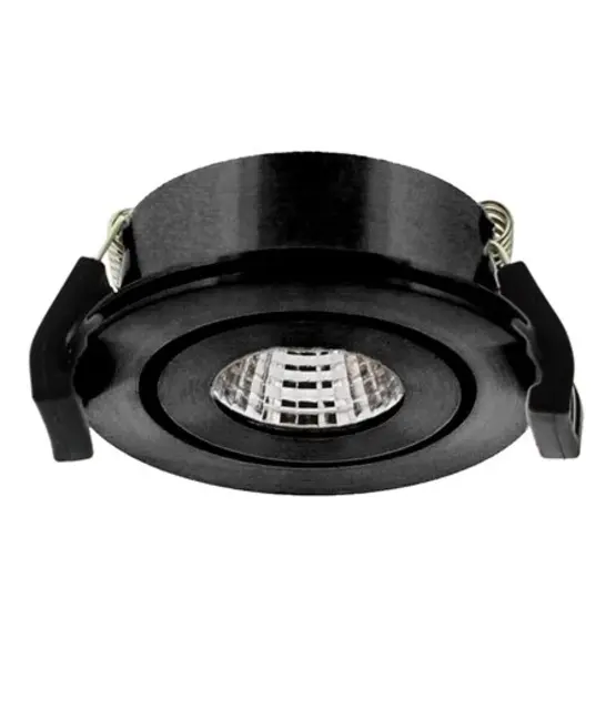 LED Inbouwspot ZWART – warm wit 3000k 2.1w - Lumiko Venice XPG