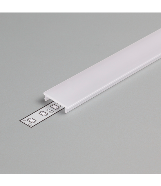 20 meter Losse LED profiel klikafdekking - Opaal - SLIM100, SLIM200
