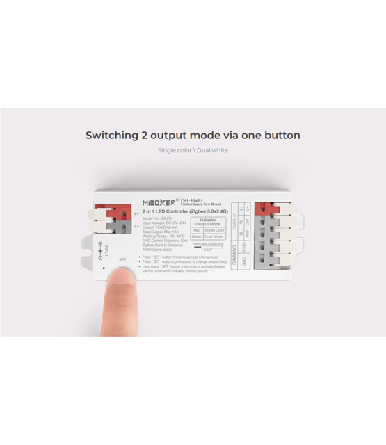 Professionele Zigbee + 2,4ghz 2 in 1 LED controller E2-ZR