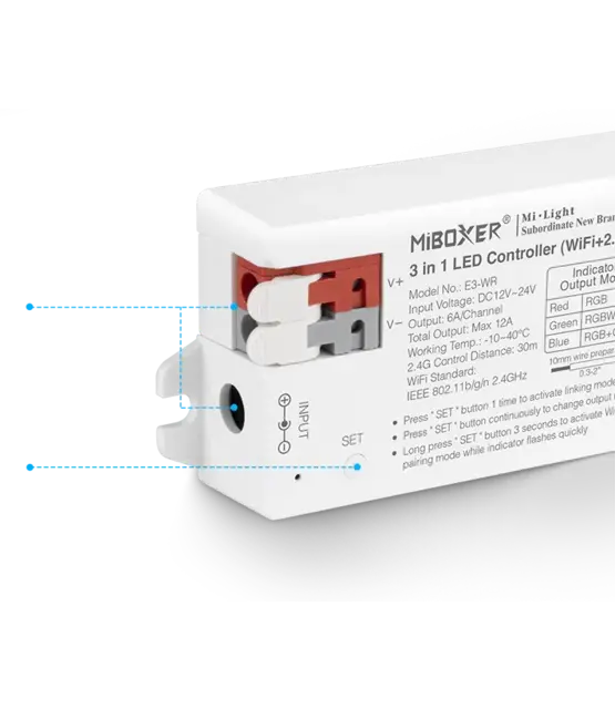 Professionele TUYA + WIFI + 2,4ghz 3 in 1 LED controller E3-WR